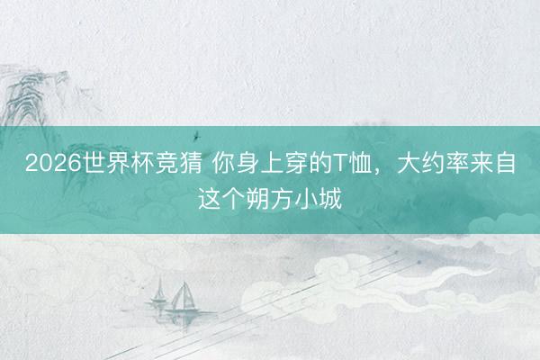 2026世界杯竞猜 你身上穿的T恤，大约率来自这个朔方小城