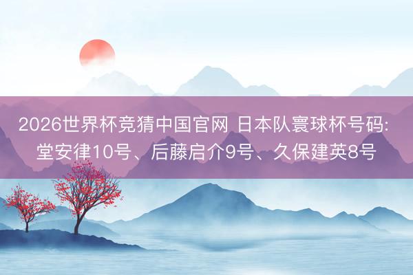 2026世界杯竞猜中国官网 日本队寰球杯号码: 堂安律10号、后藤启介9号、久保建英8号