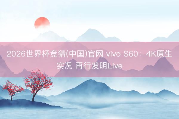 2026世界杯竞猜(中国)官网 vivo S60：4K原生实况 再行发明Live