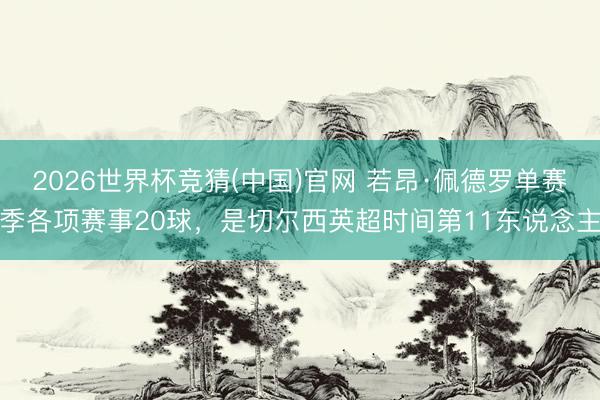 2026世界杯竞猜(中国)官网 若昂·佩德罗单赛季各项赛事20球，是切尔西英超时间第11东说念主