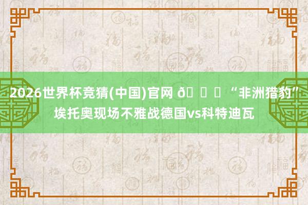 2026世界杯竞猜(中国)官网 🐆“非洲猎豹”埃托奥现场不雅战德国vs科特迪瓦